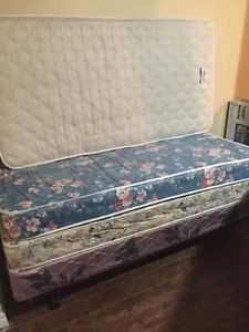 Single Bed Frame and 4 Single Mattresses