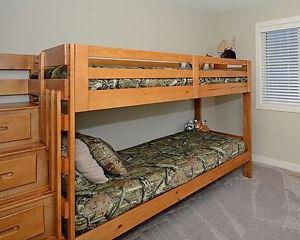 Solid Pine Ponderosa Bunkbed with Staircase - 2 years old