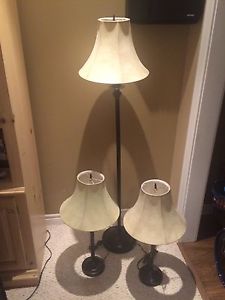 Three piece lamps