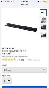 Two Mosslanda IKEA picture ledges