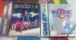 Two boxed gameboy games galidor and NFL Blitz GBC GBA