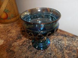 Vintage blue Carnival candy dish