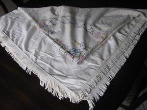 Vintage hand embroidered bed spread