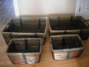 Wooden/Wicker Craft Baskets all for $10