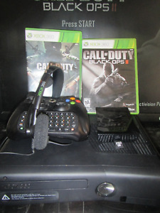 Xbox 360 S 250 GB with Black Ops 2 Controller Chatpad