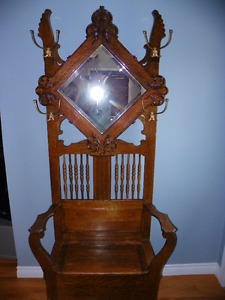 for sale antique hall tree