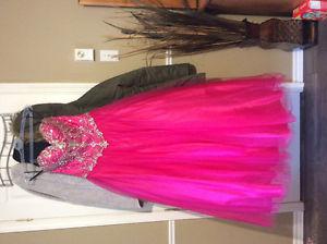 pink princess style prom dress