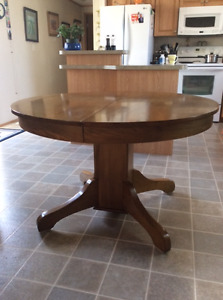 solid maple round table