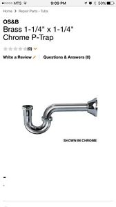 1-1/4 chrome p trap