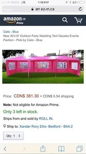 10' x 30' Pink Party Tent