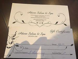$100 to Adorn salon