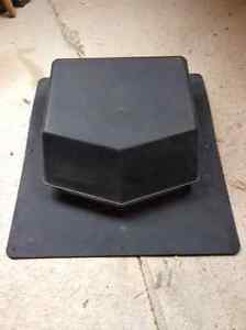 2 black plastic roof vents never used
