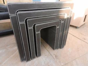 4 brown nesting tables