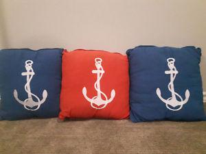Anchour and Striped Accent Pillows $5 Each w/ Inserts and