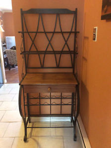 Beautiful Bakers Rack with Wine Storage