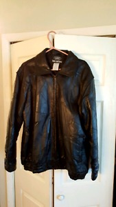 Black soft XL leather jacket