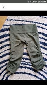 Camo green lululemon capris