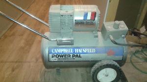 Campbell Hausfeld 3/4 hp Air Compressor, 8 gal tank & hose