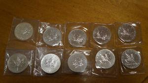  Canada Silver Maple Leaf Coin 1 oz  Silver
