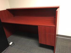 Cherry wood desk with two drawers
