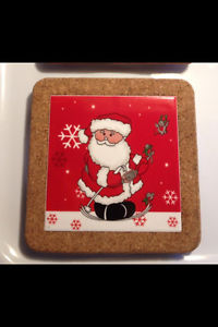 Christmas Tile Cork Hot pad