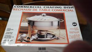 Commercial Chafing Dish with lid rest - stainless steel