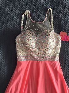 Coral Pink Prom Dress Size 6-8