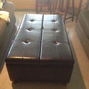 Faux Leather ottoman with hide-a-bed!!