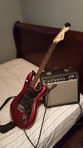 Fender Squier Affinity HSS Strat with amp