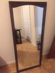 Full length wooden mirror