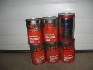 Full quart oil cans of Coop, & Turbo