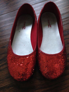 Girls Size 3 Red Flats Shoes