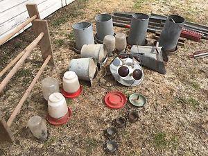 Hobby farm equipment--Chicken feeders & more.