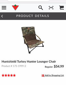 Hunt shield. Folding chair. Hunting and camping
