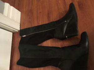 Michael Kors wedge leather boots