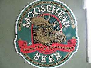 Moosehead Beer Embossed Metal Sign