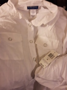 New 2X women's white blouse