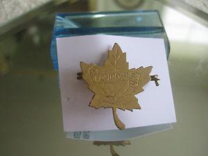 OLD VINTAGE ['60's] MAPLE LEAF GOLDTONE PIN with TRURO
