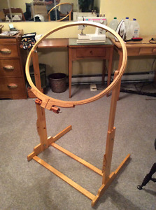 Quilting hoop with stand.