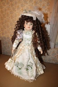 Sarah Wellington Porcelain Handpainted Doll with stand