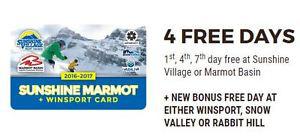 Sunshine Village / Marmot ski ticket