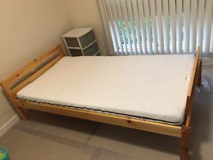 Twin bed and foam mattress