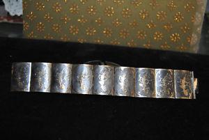 VINTAGE Silver Cuff Link Bracelet