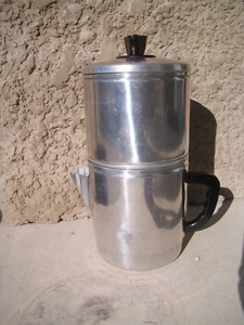 Vintage Aluminum made in Canada 6 cup drip stove top coffee