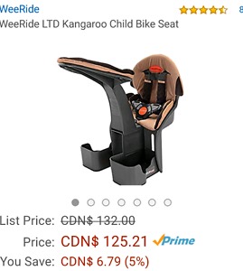 Wee Ride Child bike seat!