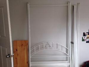 White Canopy Twin Bedframe