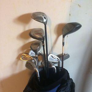 Wilson golf clubs- drivers, irons and bag