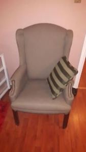Wing Chair with pillow - Great & Clean condition