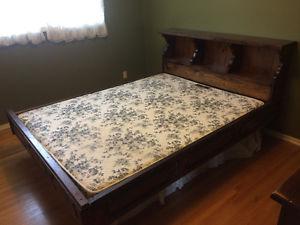 Wooden bed & dresser