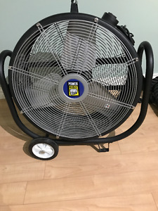 24" Tilting Drum Fan With Enclosed Motor